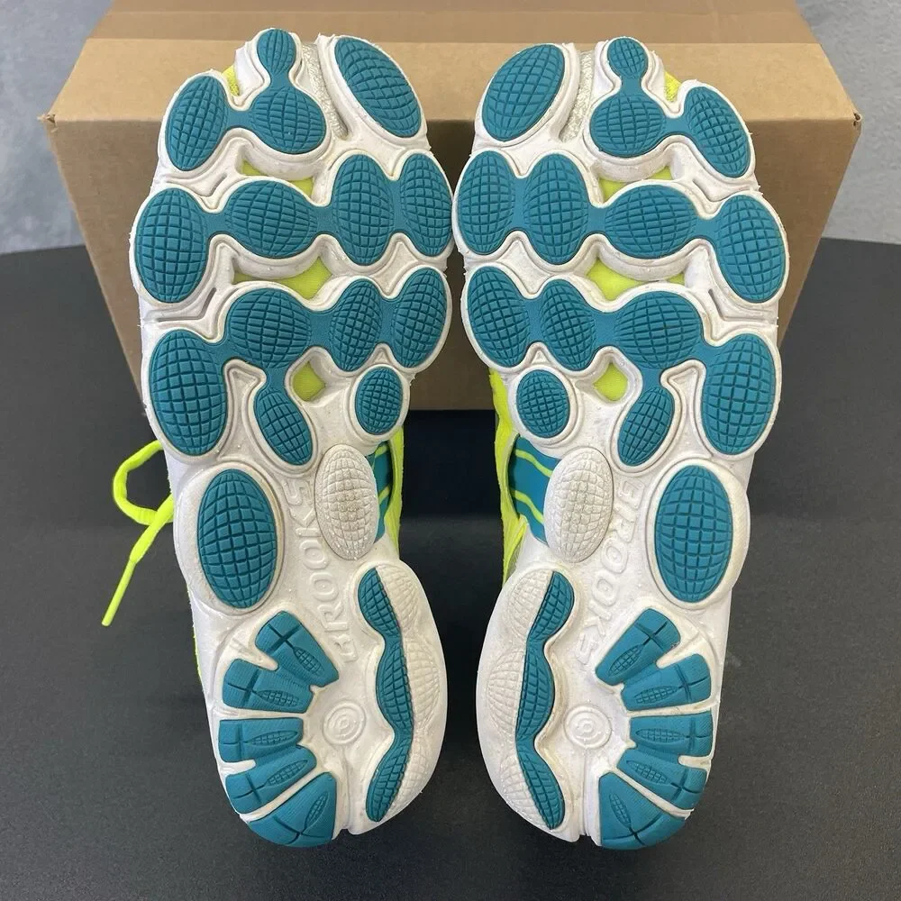 Brooks PureConnect 3 Women's Running Shoes Neon Yellow/Teal Low Top Lace-Up